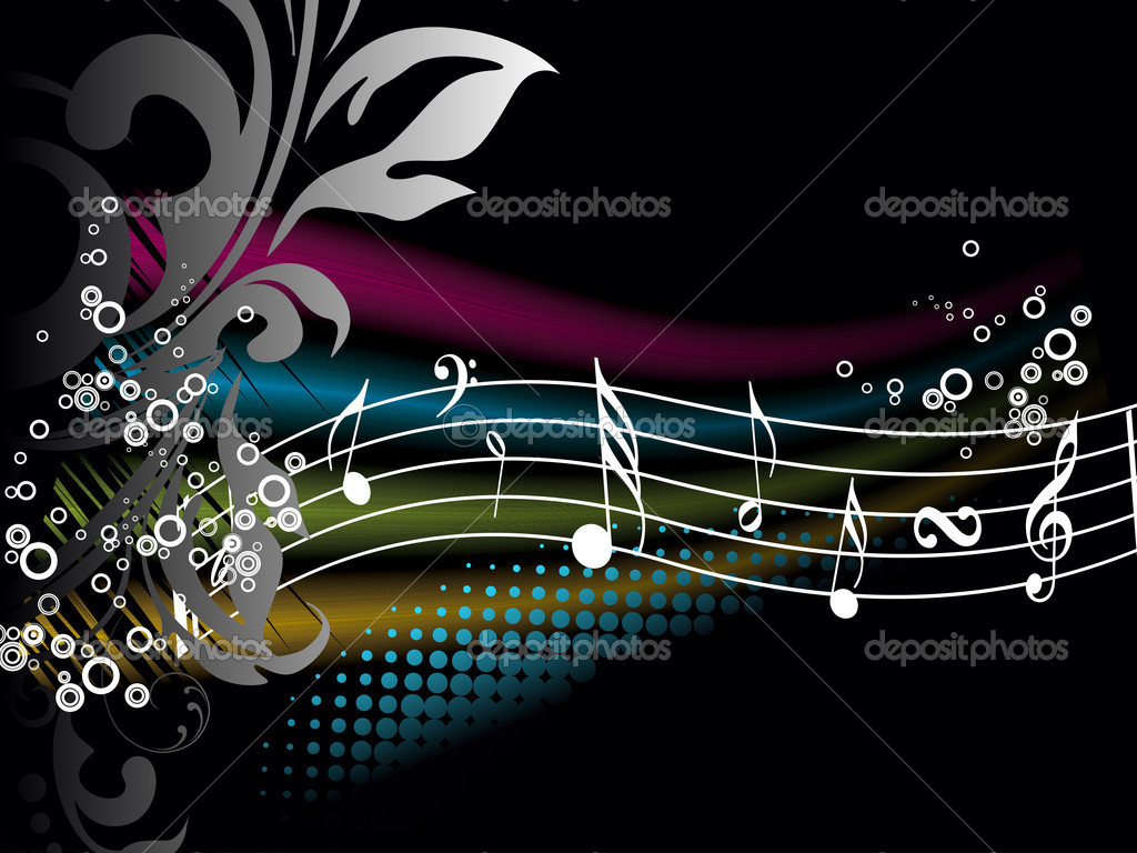 Colorful Music Notes - wallpaper