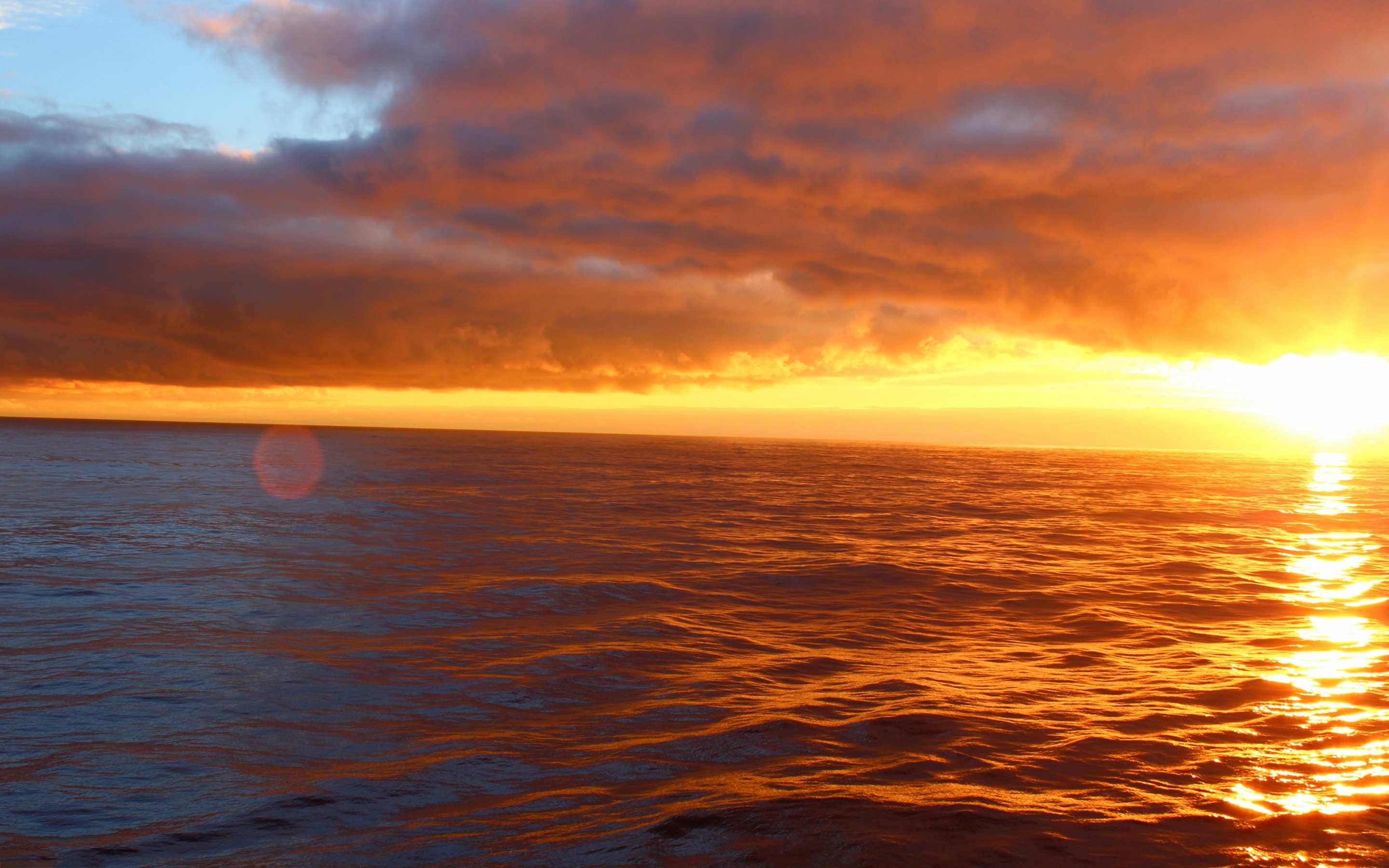 2880x1800 Ocean sunset Wallpaper