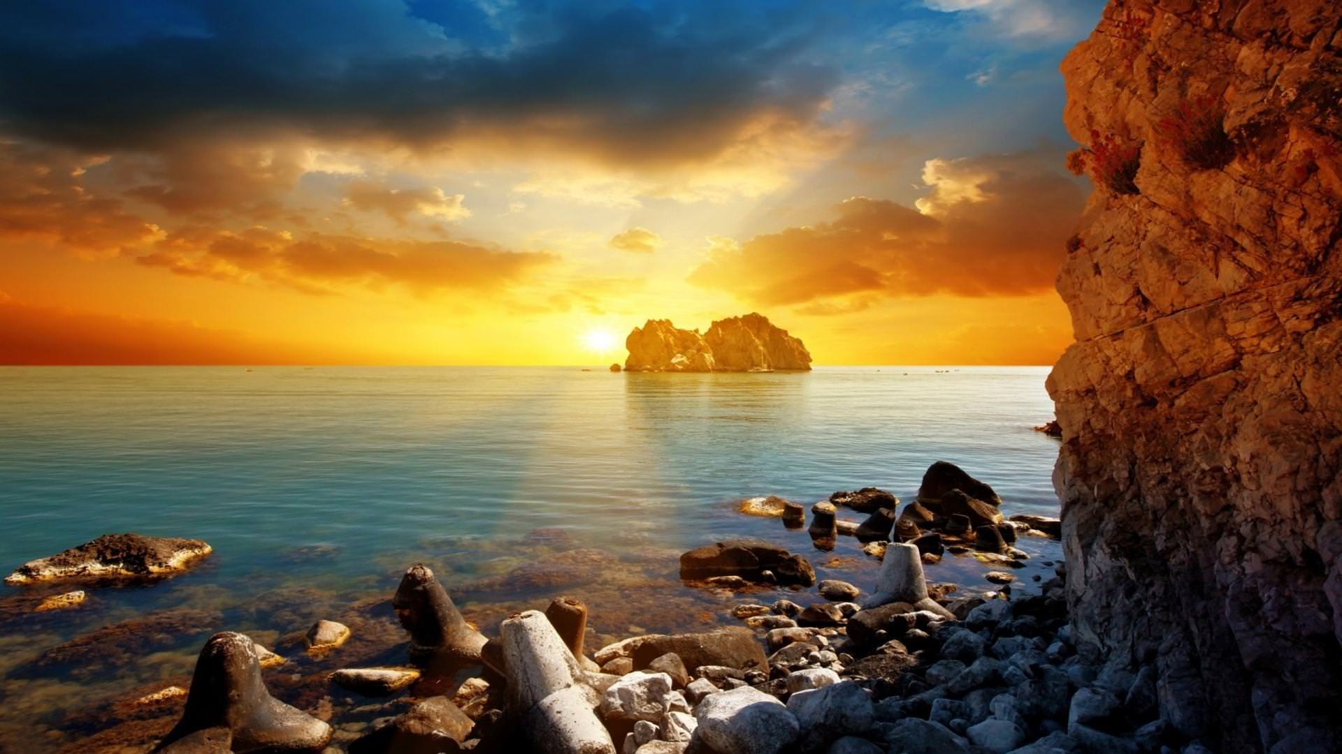 10+ Best Beach Sunset Desktop Wallpapers|FreeCreatives