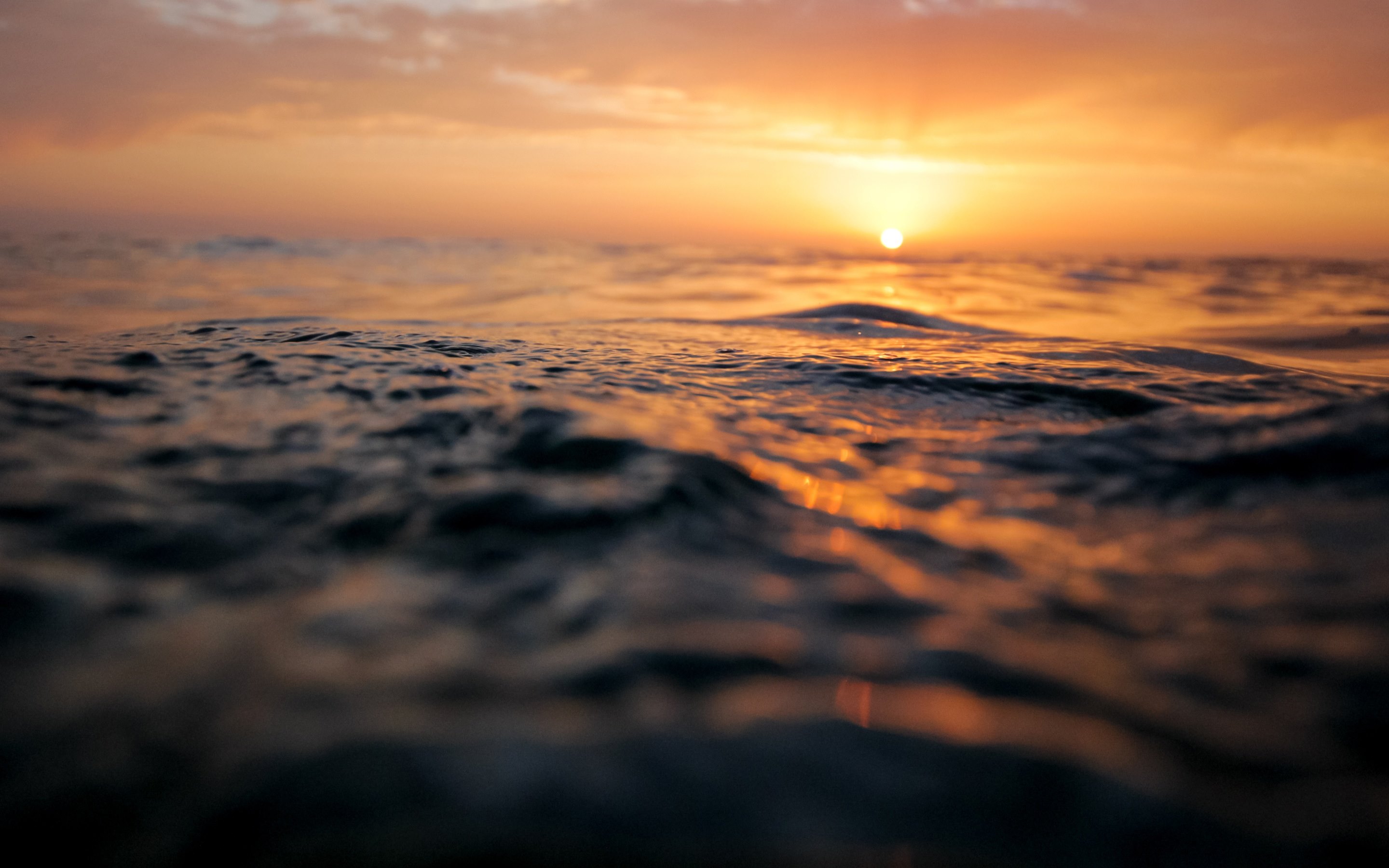 Sunset and Ocean Waves HD Wallpapers. 4K Wallpapers