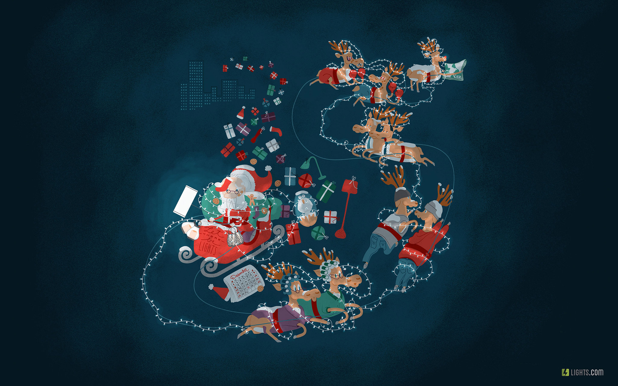 Christmas Roller Coaster | Free Holiday Desktop Wallpaper You'll ...