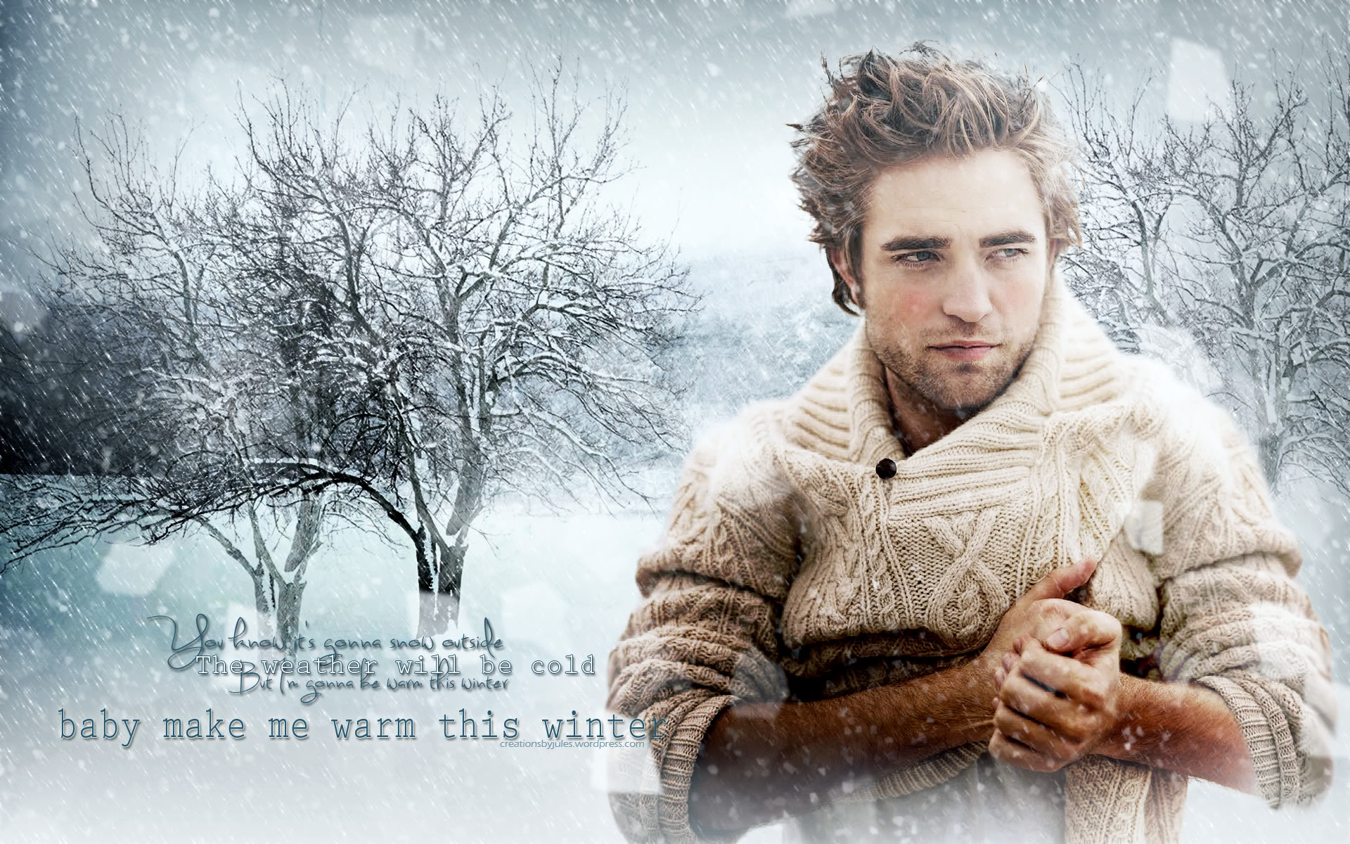 New Christmas Wallpaper By @CreationsbyJules | Robert Pattinson ...