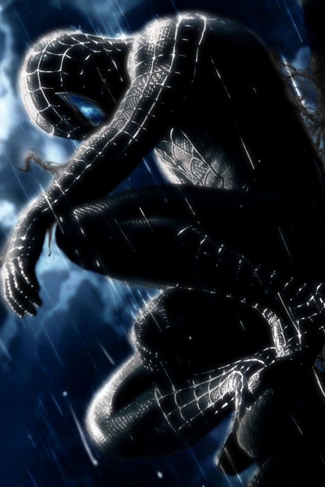 Iphone4 Black Spiderman