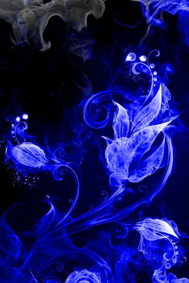 Download Wallpaper 640x960 Abstract, Blue, Black, Pattern iPhone ...