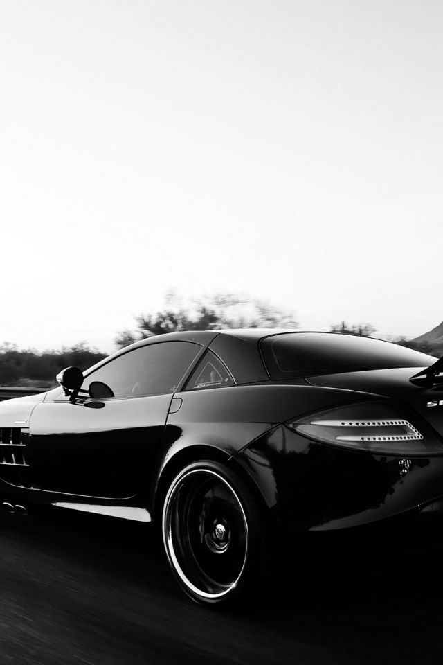 Download Wallpaper 640x960 Mercedes benz, Car, Black, Track, Style ...