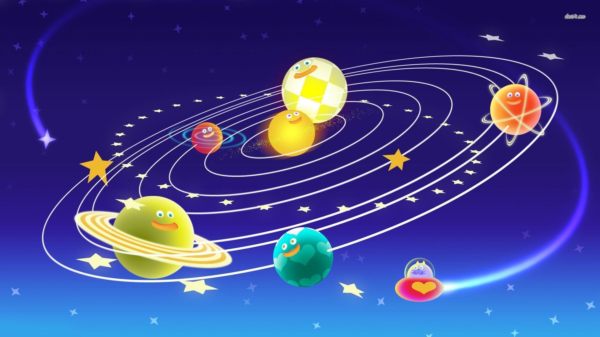 Cute Solar System wallpaper - Digital Art wallpapers - #6351