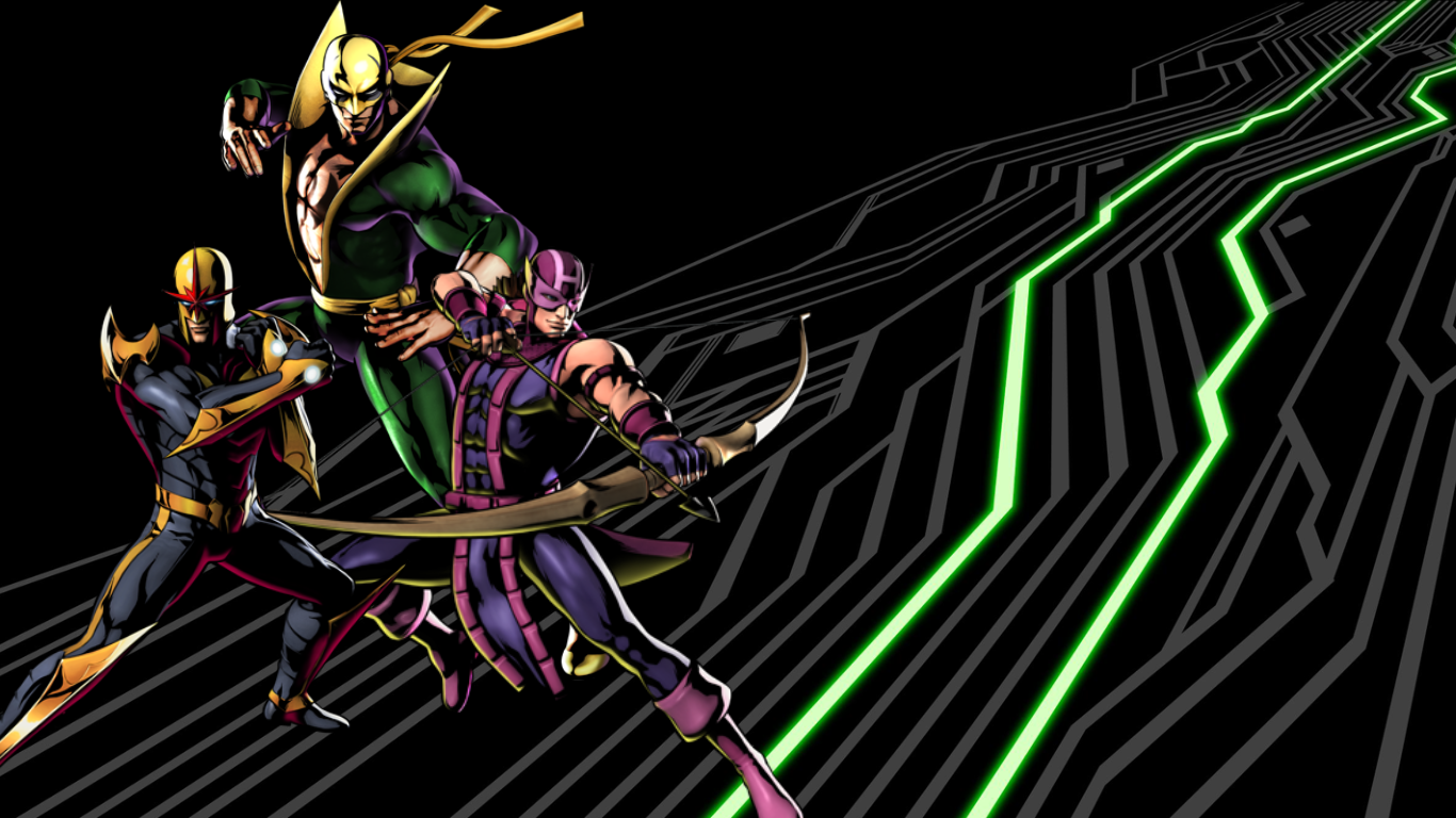 UMVC3 Team Wallpapers: Hawkeye, Nova and Iron Fist by bxb ...