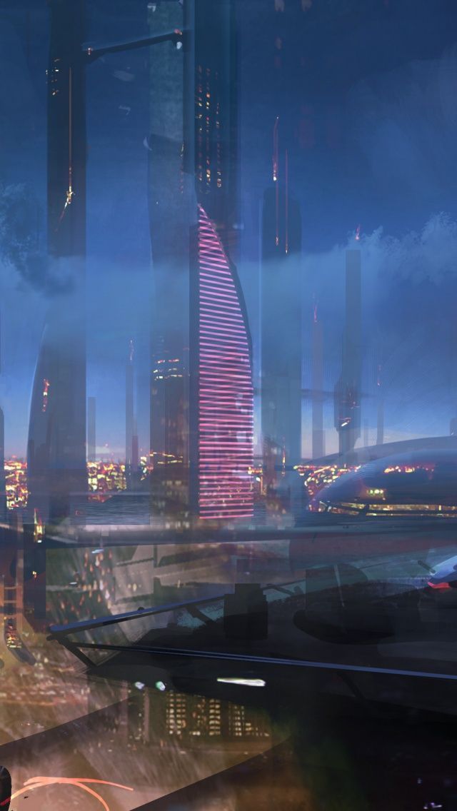 Mass Effect City iPhone 5 Wallpaper ID 29815