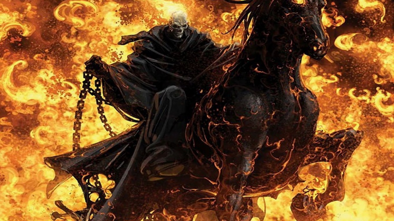 Wallpapers Ghost Rider Fire Skull Hd Jootix 1366x768 | #279912 #ghost