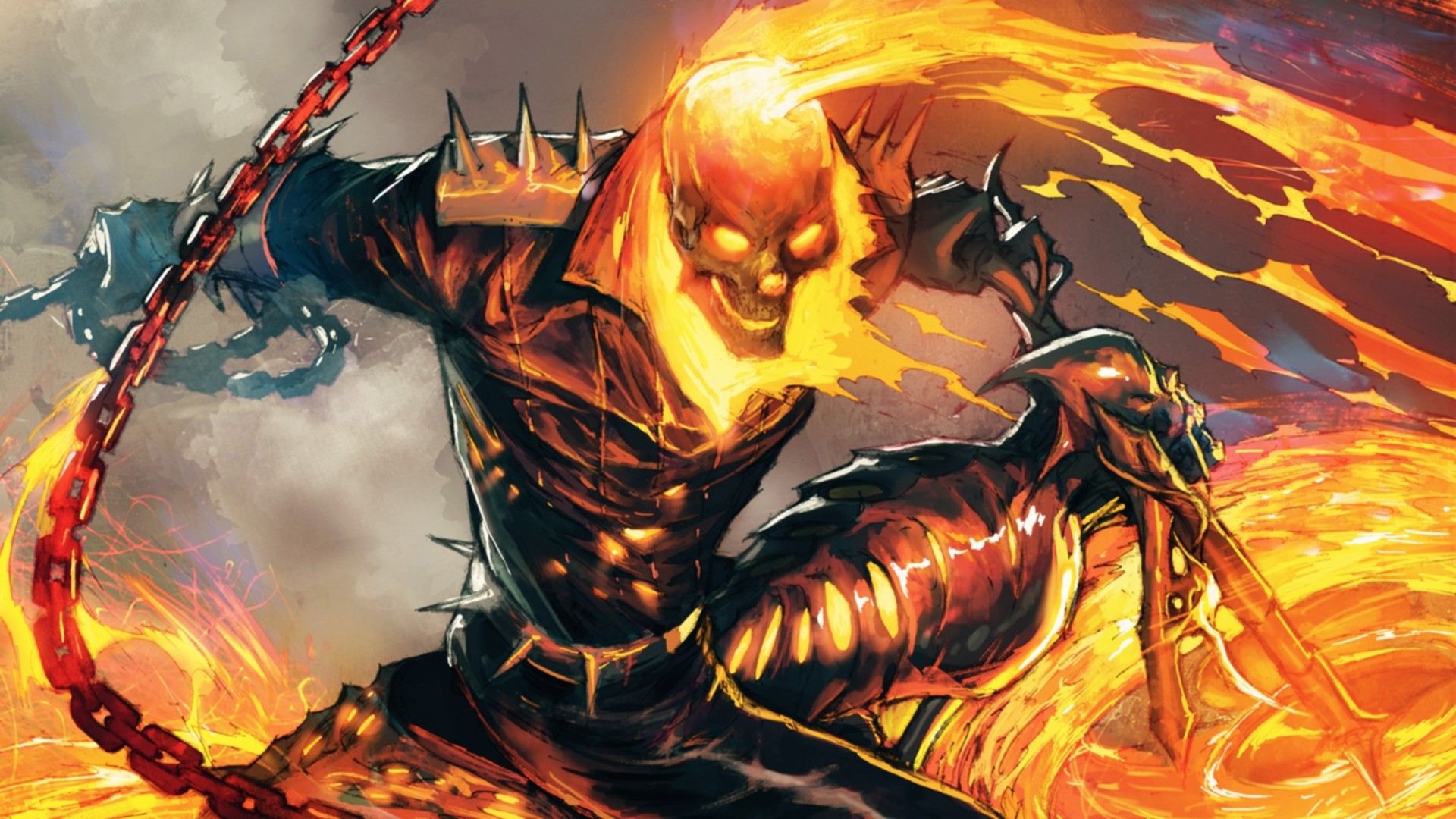 Wallpapers Ghost Rider Comic Home Theater Backdrops 1920x1080 ...