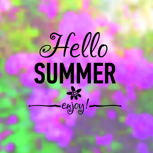 Hello summer blurred background 03 vector - Vector Background free