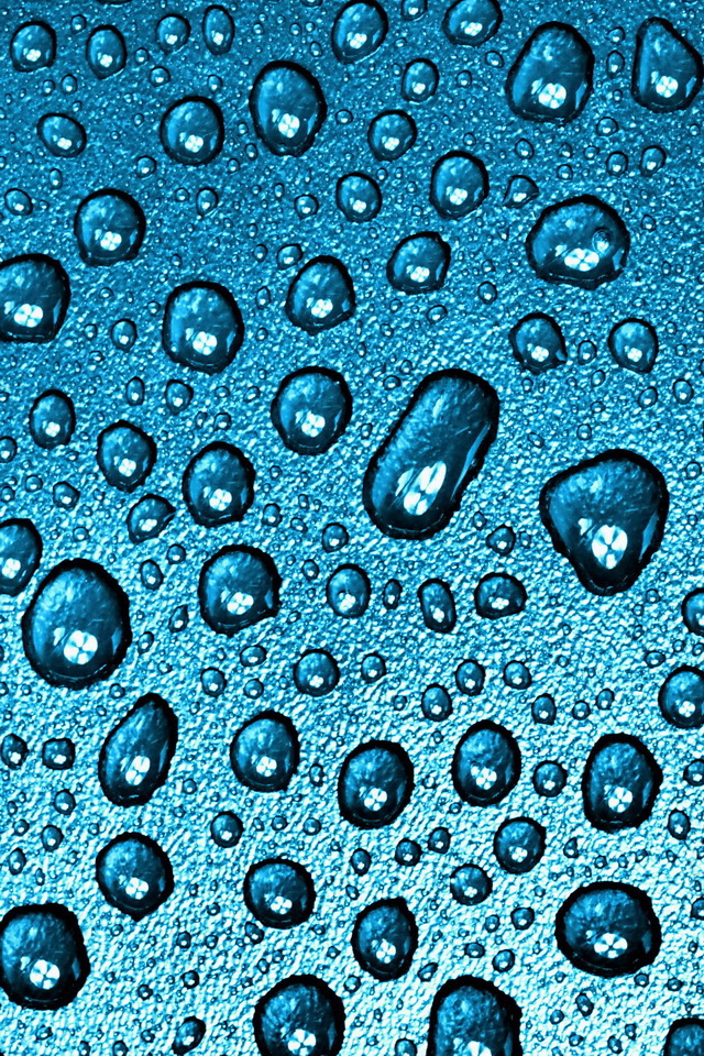 Macro Blue Water Drops Wallpaper - Free iPhone Wallpapers