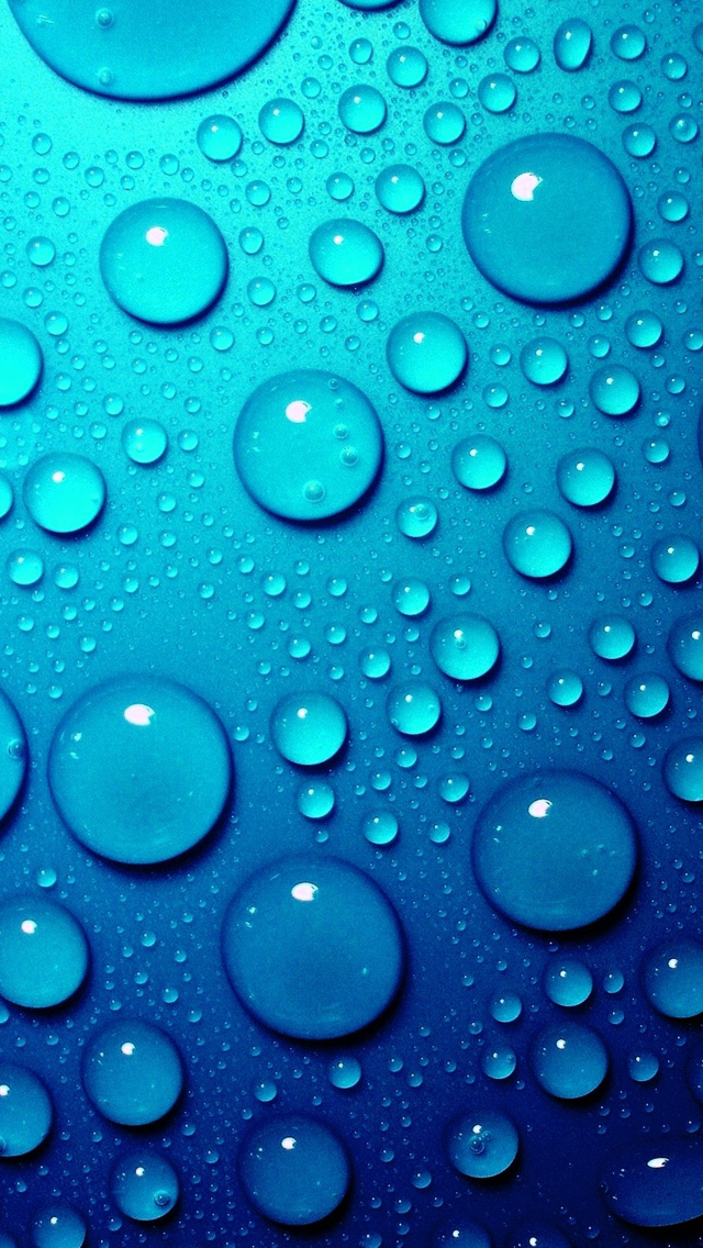 Blue water drops HD iPhone Wallpapers, iPhone 5(s)/4(s)/3G Wallpapers