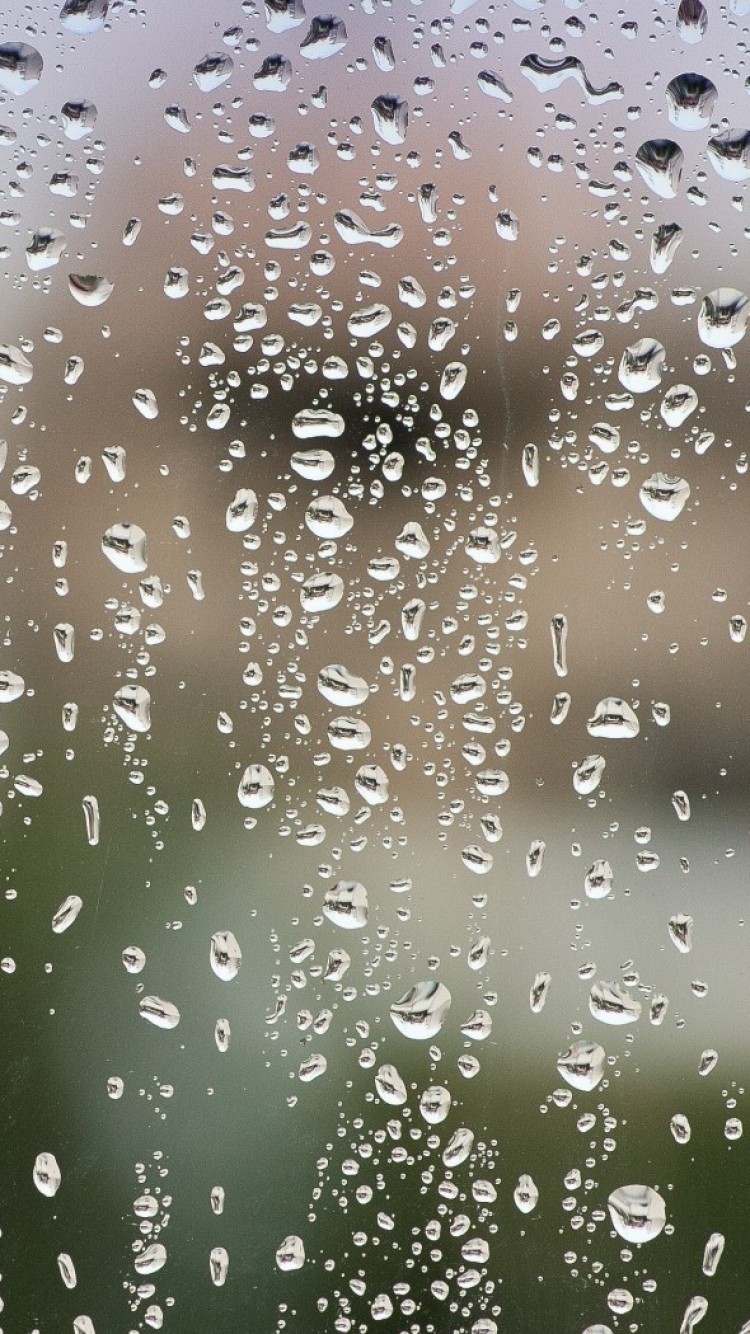 Download Wallpaper 750x1334 After, Rain, Glass, Water, Drops ...