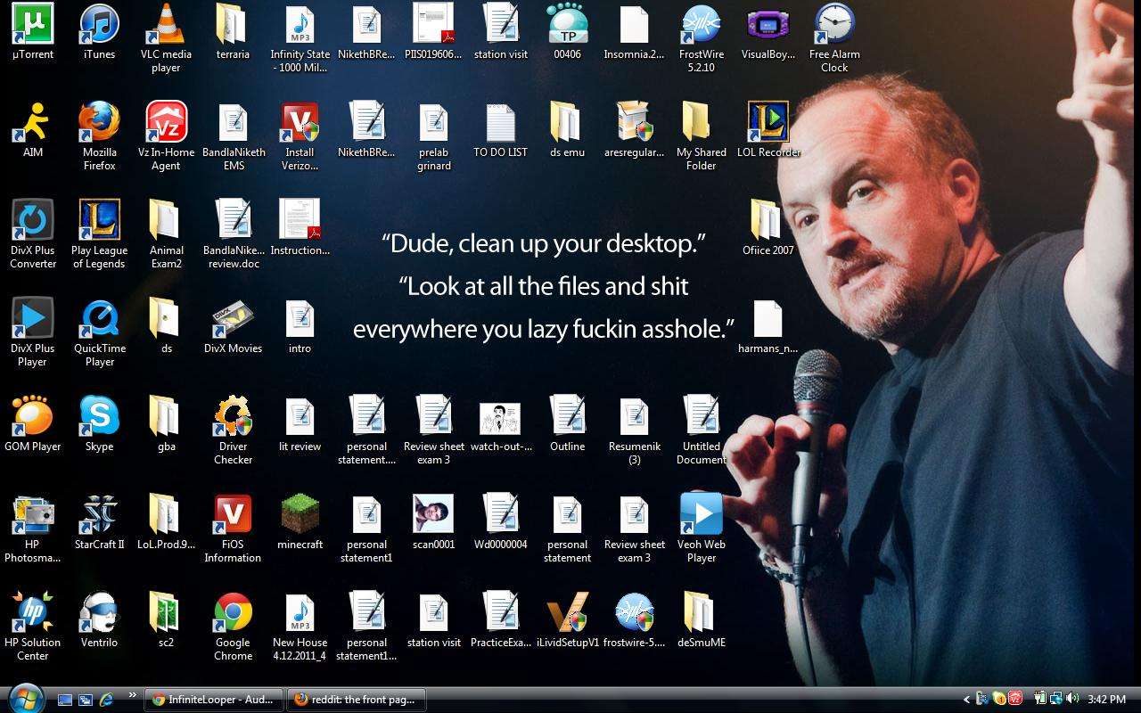Lolsnaps.com - Cousin Refuses To Clean Up His Desktop, So I Made