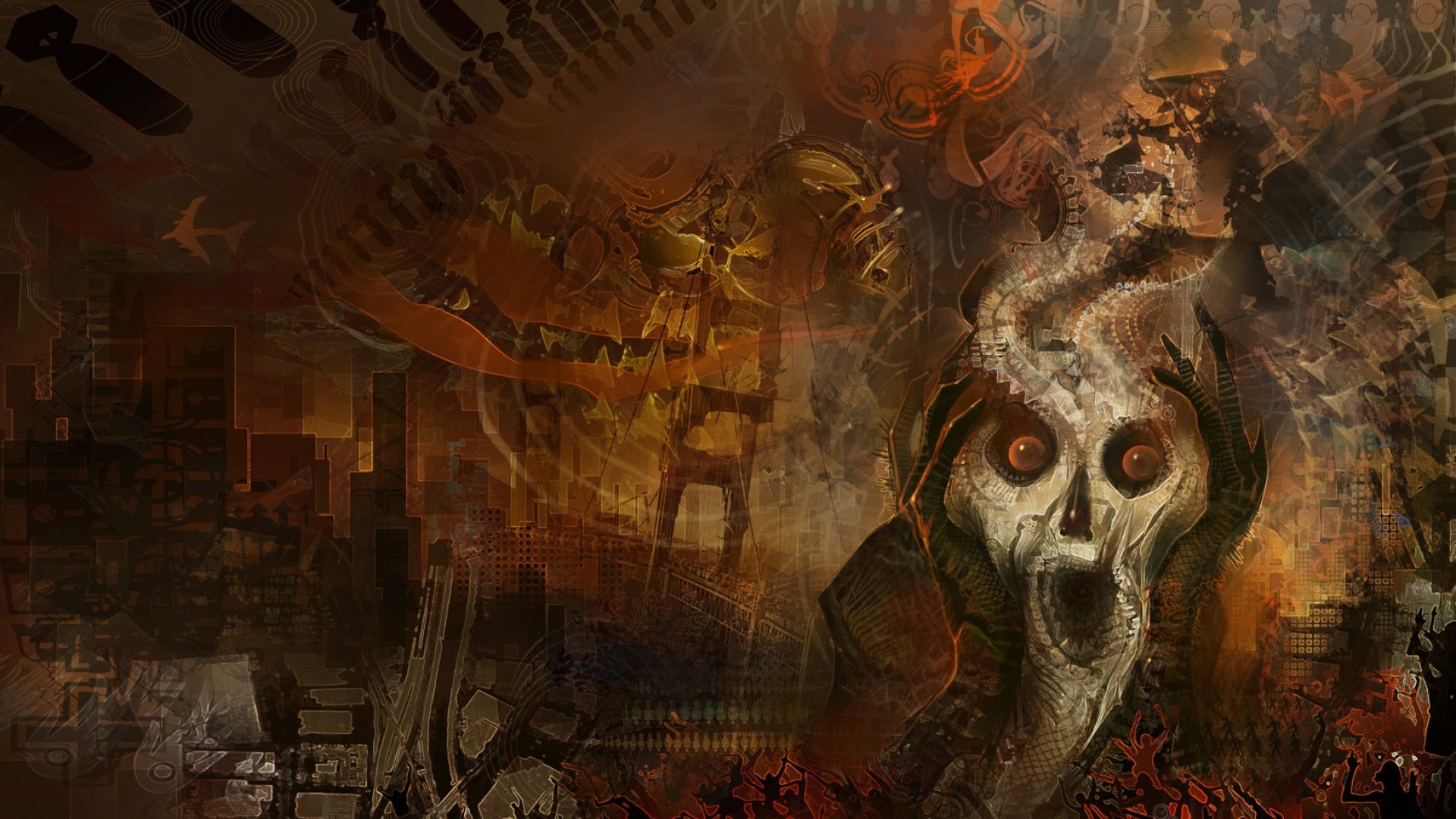 SuperHD.pics: Android Jones Hell The Scream abstract artwork ...
