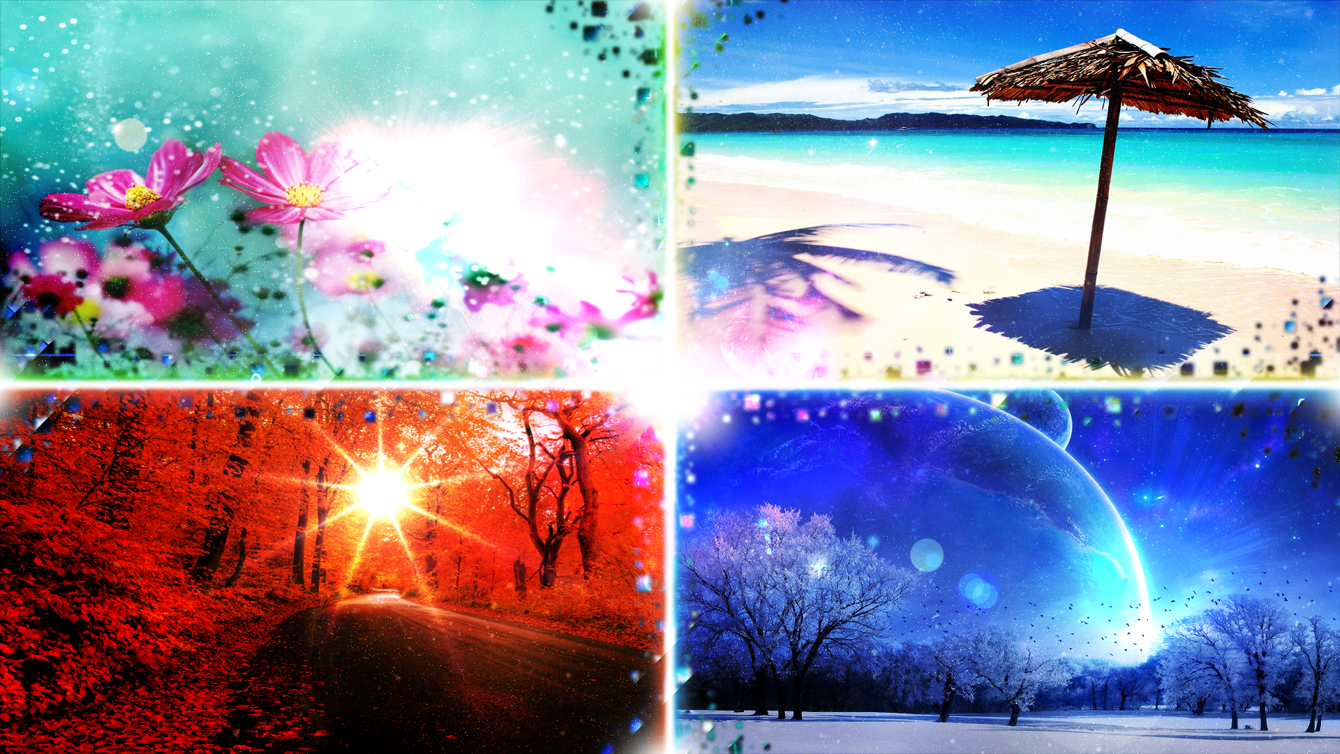 4 Seasons (Wallpaper and Edit) by Hardii on DeviantArt