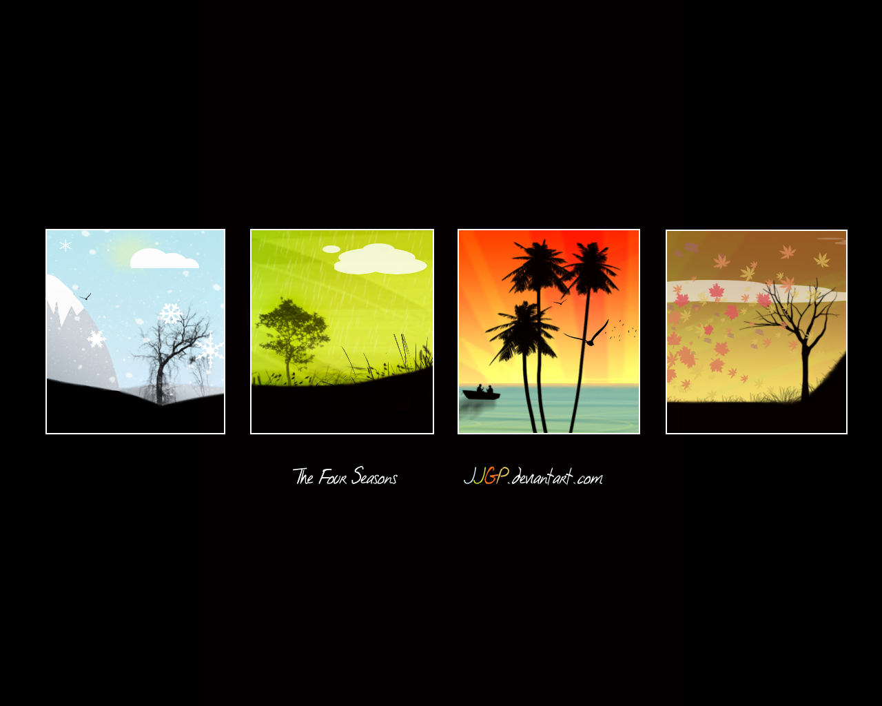 The 4 seasons wallpaper by JJGP on DeviantArt