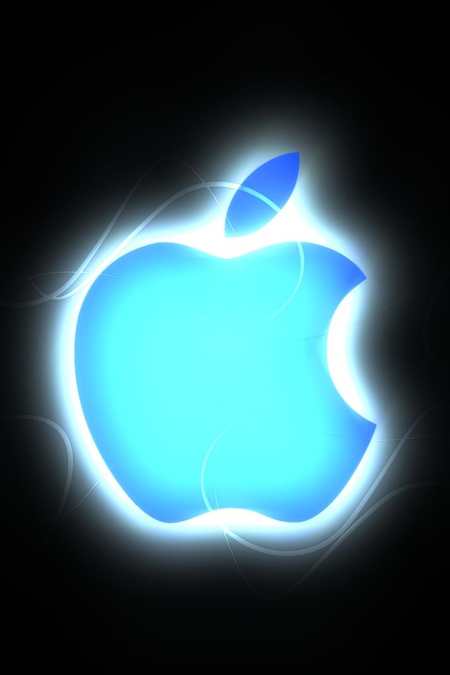 Iphone 4 apple wallpaper blue
