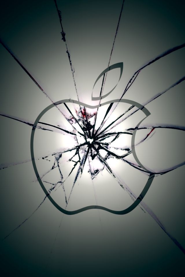Iphone 4 apple wallpaper shattered glass