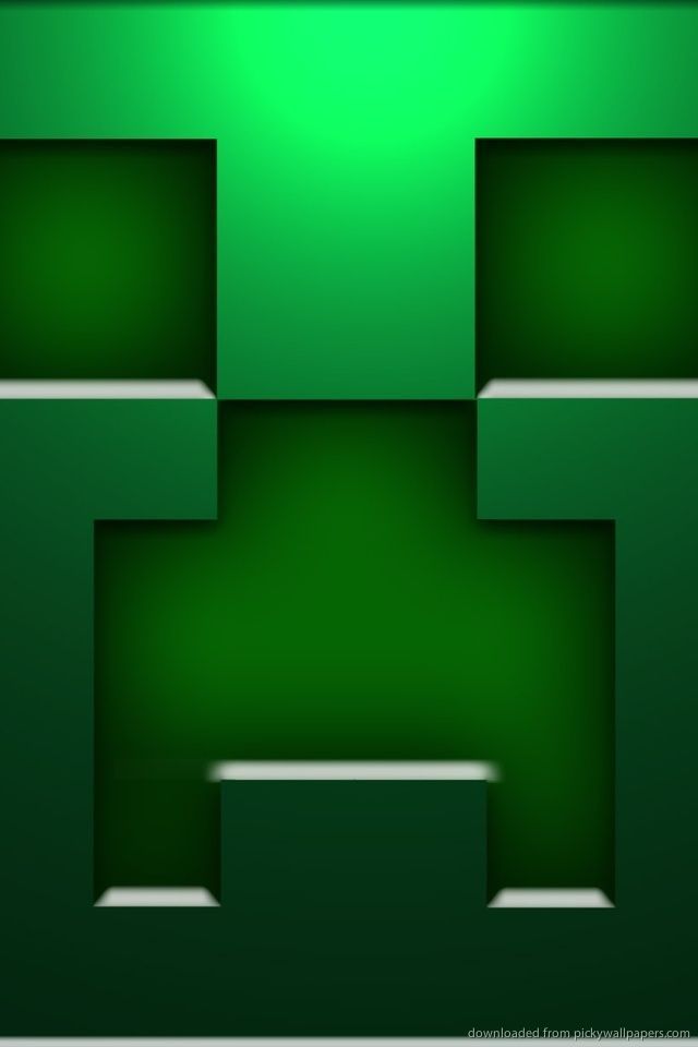 Download Minecraft Creeper Face Wallpaper For iPhone 4
