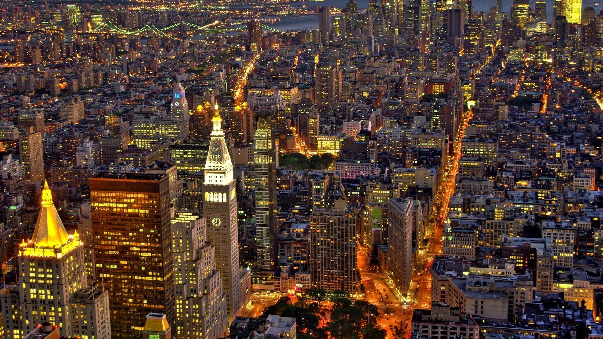 New York City Lights Wallpaper HD 1920x1080