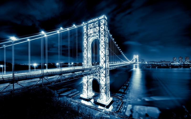 George Washington Bridge, New Jersey, Manhattan, Hudson River, New ...