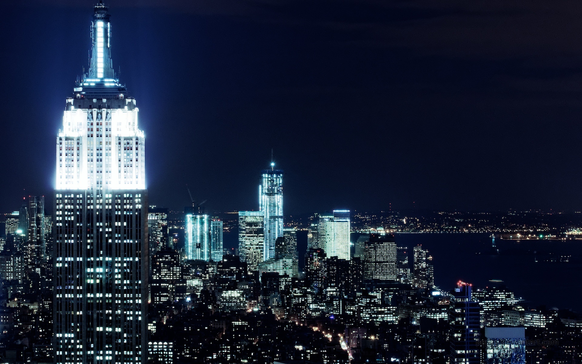 New York City Night Lights desktop wallpaper | WallpaperPixel