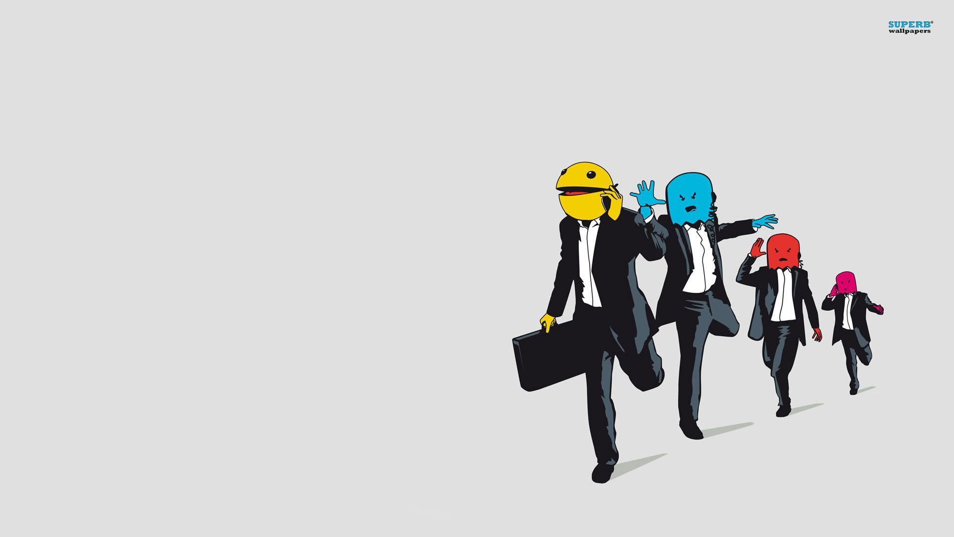 Business Pac Man chased by ghosts wallpaper - Game wallpapers -