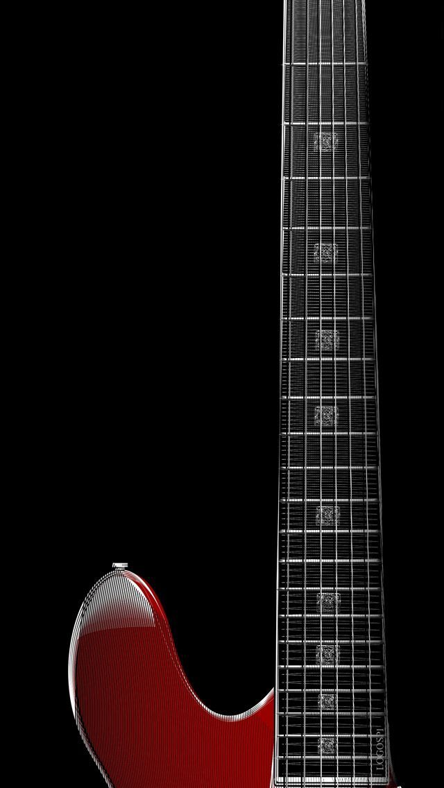Zoom red guitar iPhone 5s Wallpaper Download | iPhone Wallpapers ...