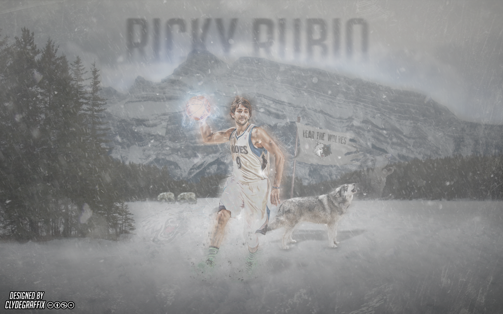 Ricky Rubio | Wallpaper by ClydeGraffix on DeviantArt