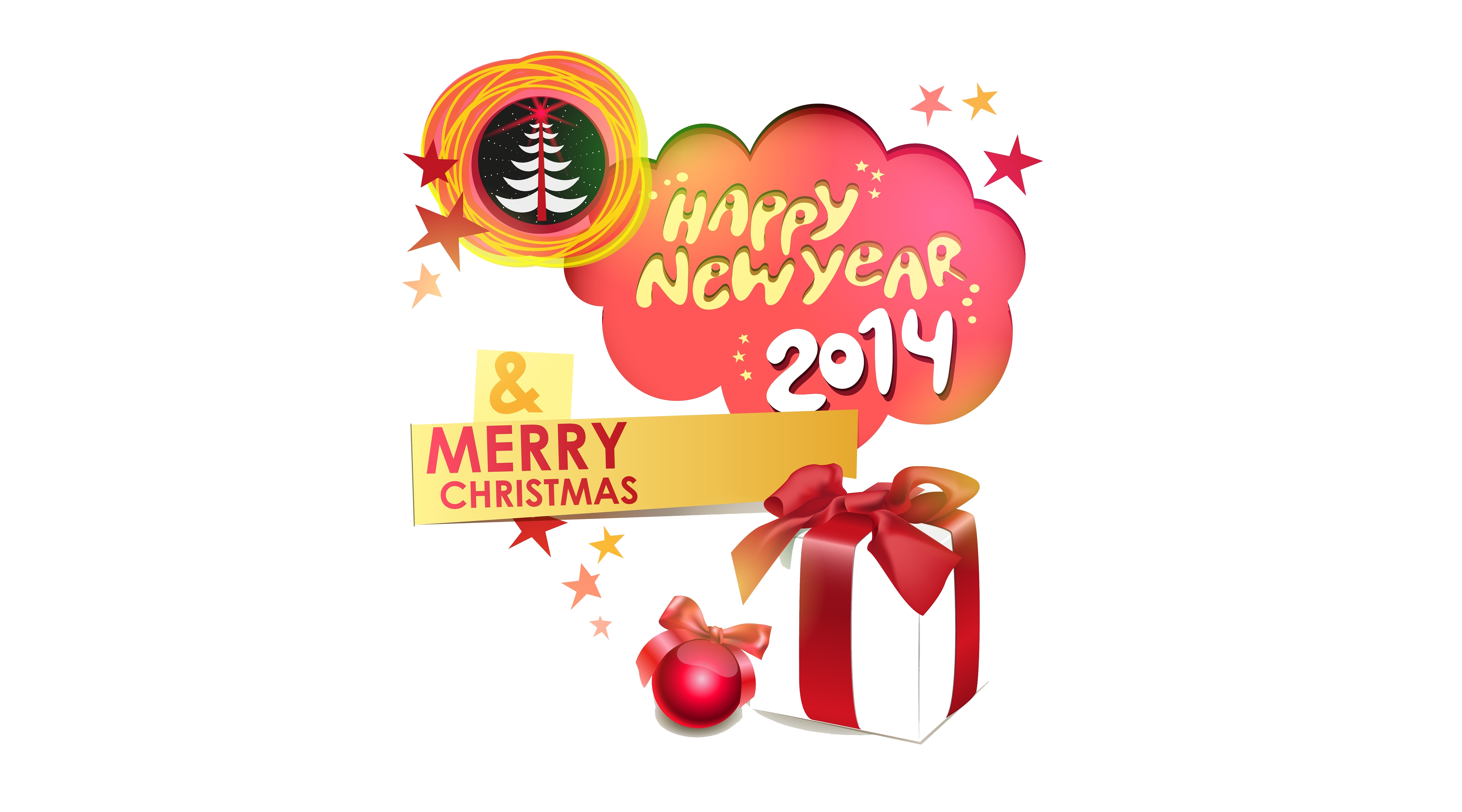 Happy New Year and Merry Christmas 2014 wallpapers and images