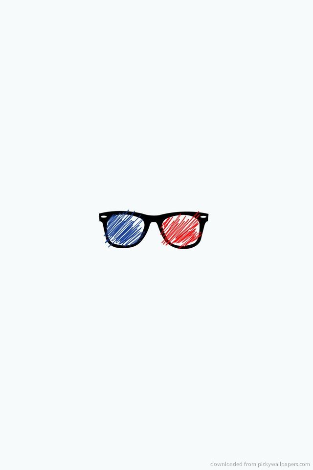 Download Minimal Hipster 3D Glasses Wallpaper For iPhone 4