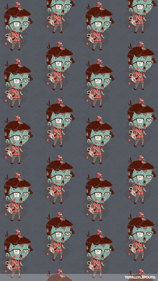 Zombie Hipster iPhone Wallpaper - Hipster Backgrounds