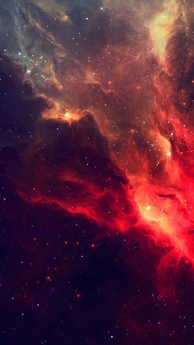 Deep Red Space iPhone 5 Wallpaper 640x1136
