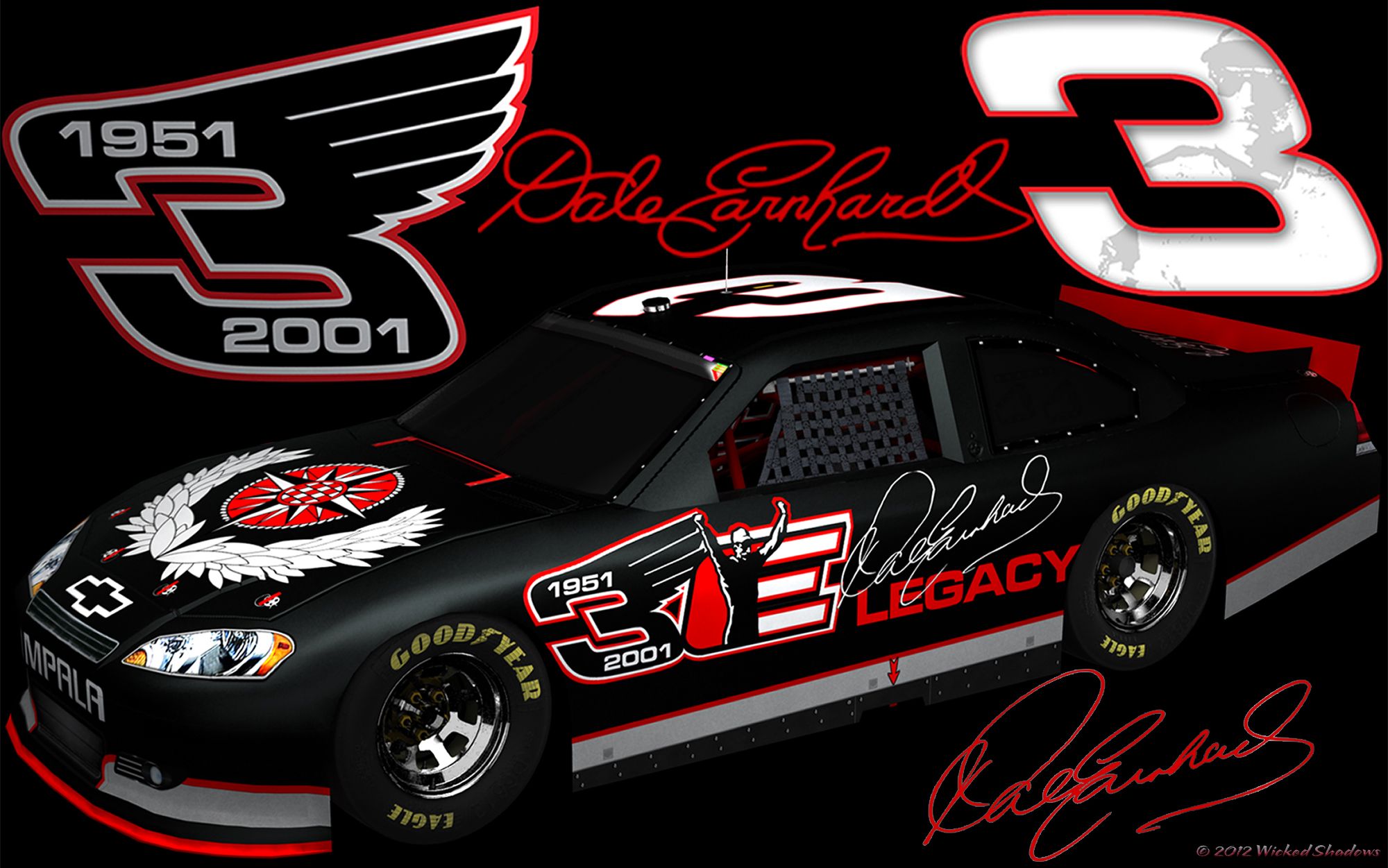 Wallpapers By Wicked Shadows: Dale Earnhardt Sr Blackout Tribute ...
