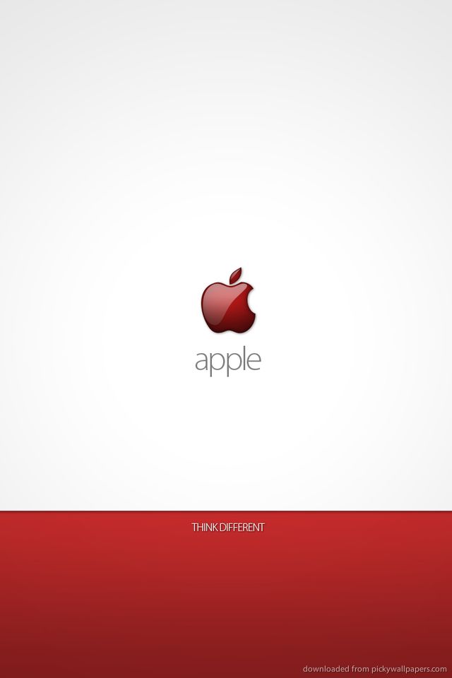 Download Red Apple Think Different Wallpaper For iPhone 4