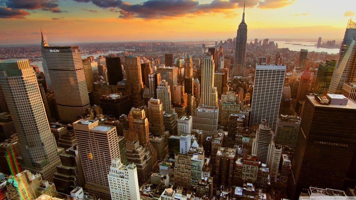 Aerial View Of New York City HD desktop wallpaper High resolution