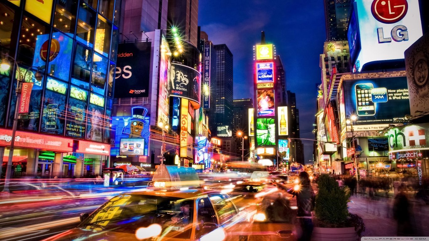 New York City At Night HD desktop wallpaper : High Definition ...