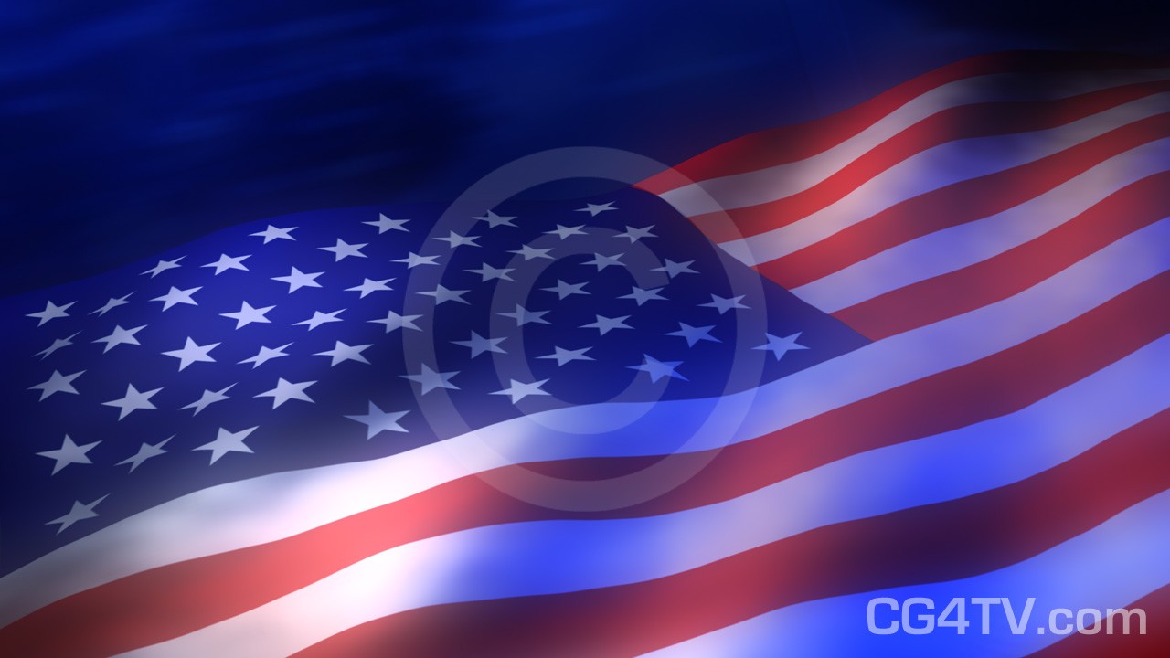 American Flag 3D Animated Background