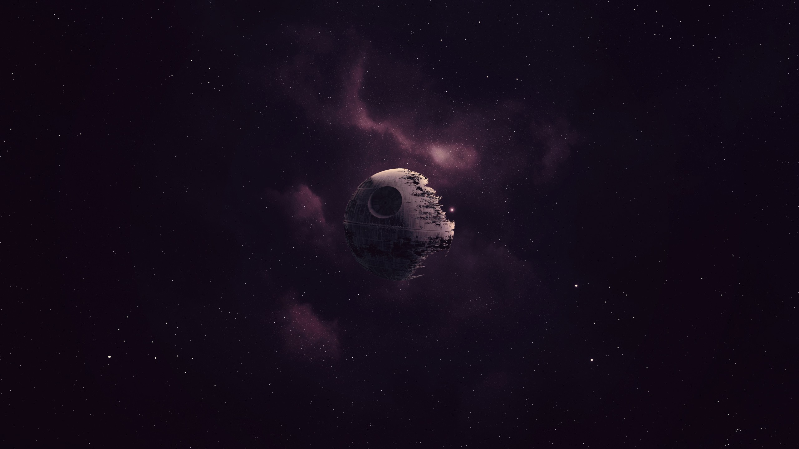 Star Wars Death Star Artwork Space Purple Wallpapers Hd
