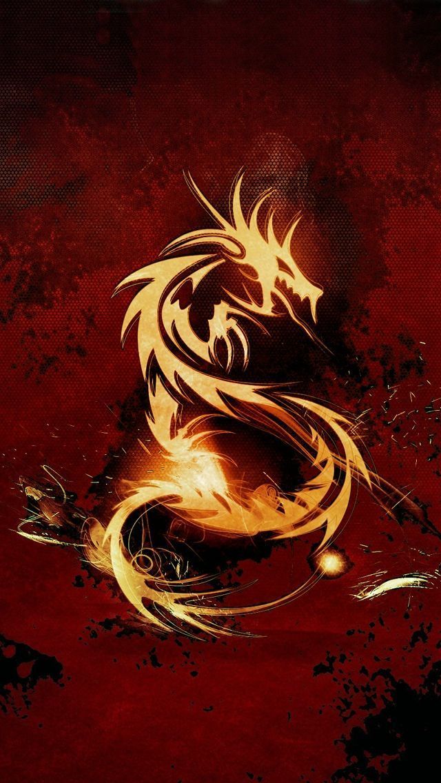 Red Dragon iPhone 5 Wallpaper (640x1136)