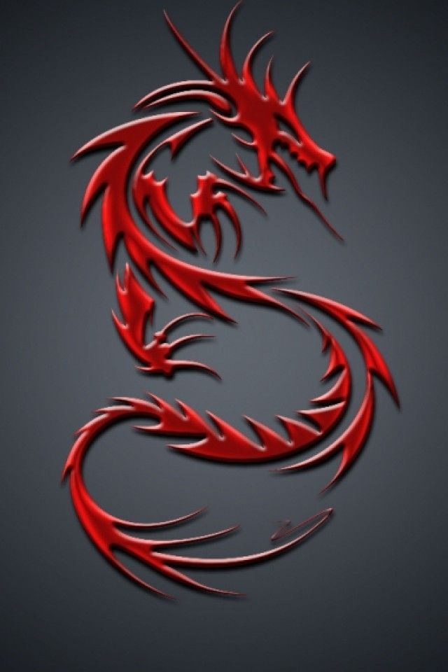 Free red dragon iPhone wallpaper