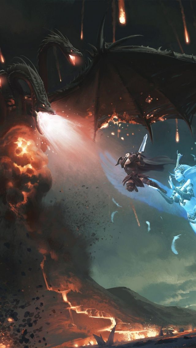 Dragon Vs Knight iPhone 5 Wallpaper | ID: 16522