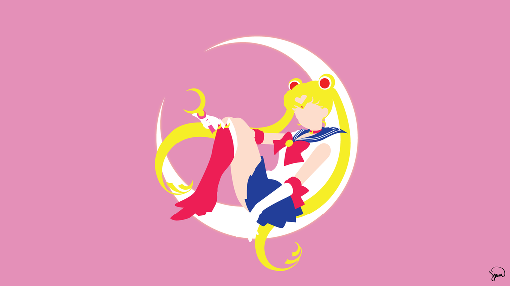 Sailor Moon Minimalist Wallpaper by greenmapple17 on DeviantArt