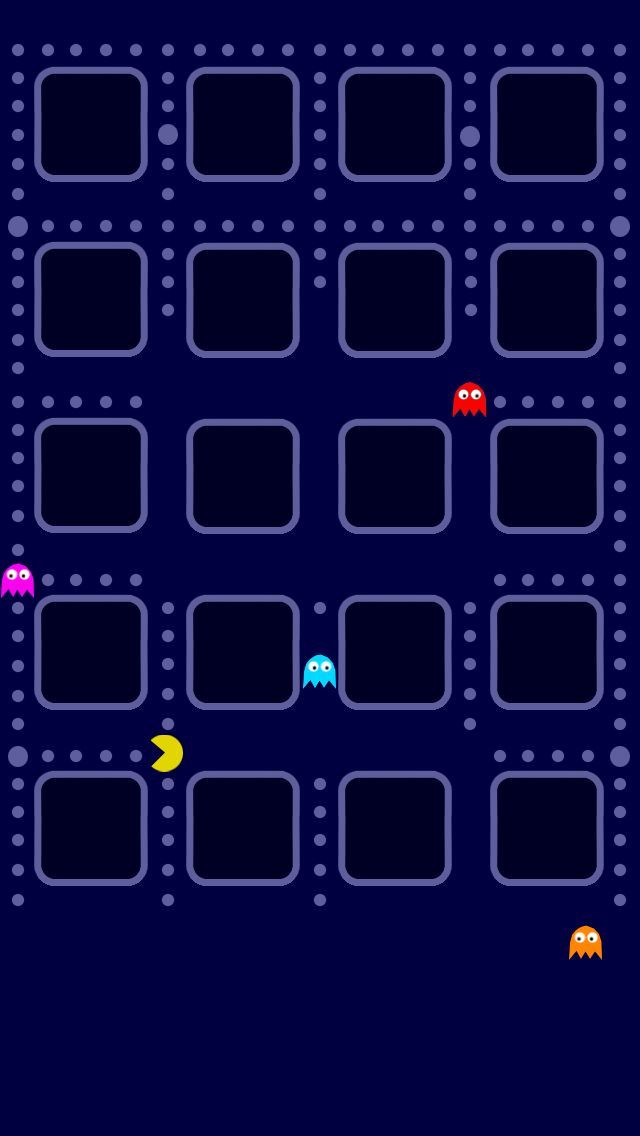 PAC man iPhone 5 app skins wallpaper | Cool Wallpapers and ...