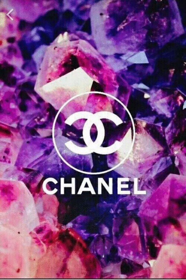 Chanel, diamond, glitter, lila, pink, purple, wallpaper - image
