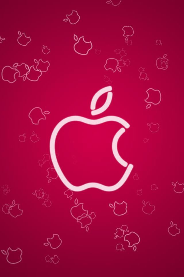 Download free logos wallpaper Pink Apple Logo with size 640x960 ...