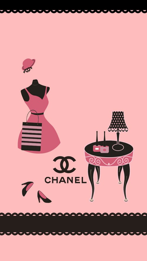 Chanel background | We Heart It | chanel, wallpaper, and black