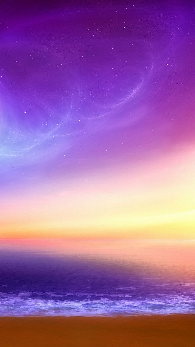 Purple Waves iPhone 5 Wallpaper (640x1136)